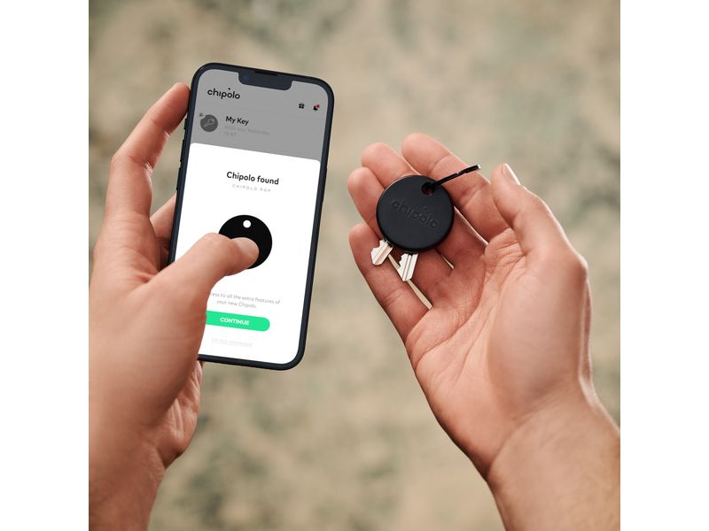 Chipolo POP 4er-Set Schwarz Wasserresistenter Keyfinder