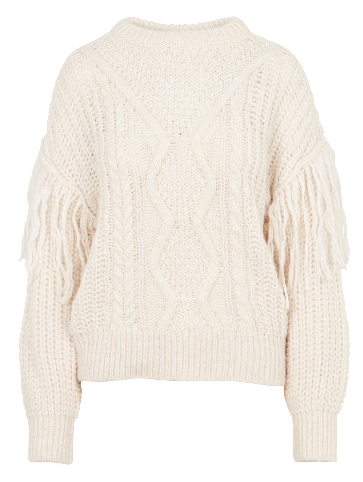AKSINA - Pull col rond en maille | Blanc