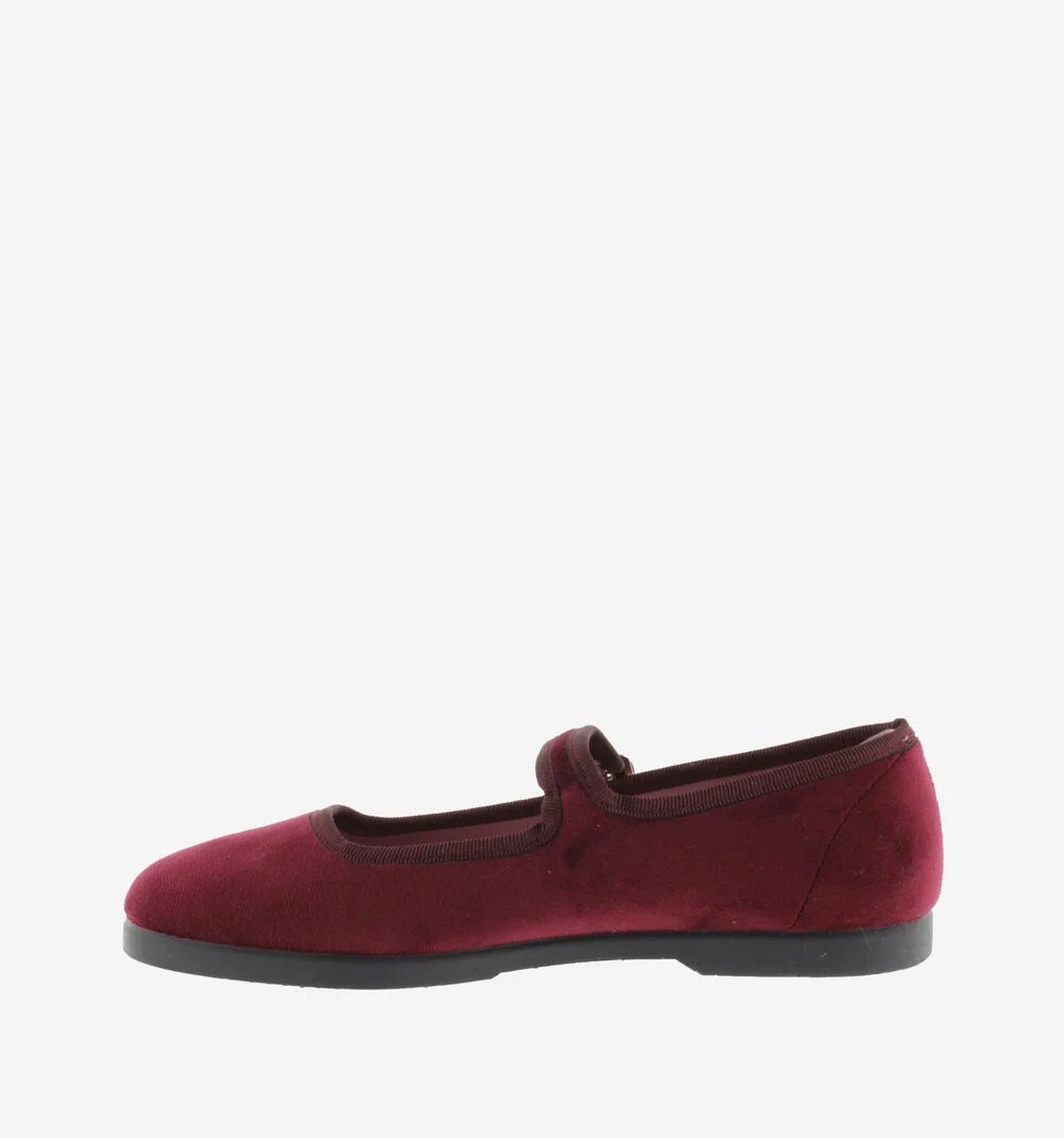 GONG-FU BALLERINE VELOURS Ballerines femme BURDEOS