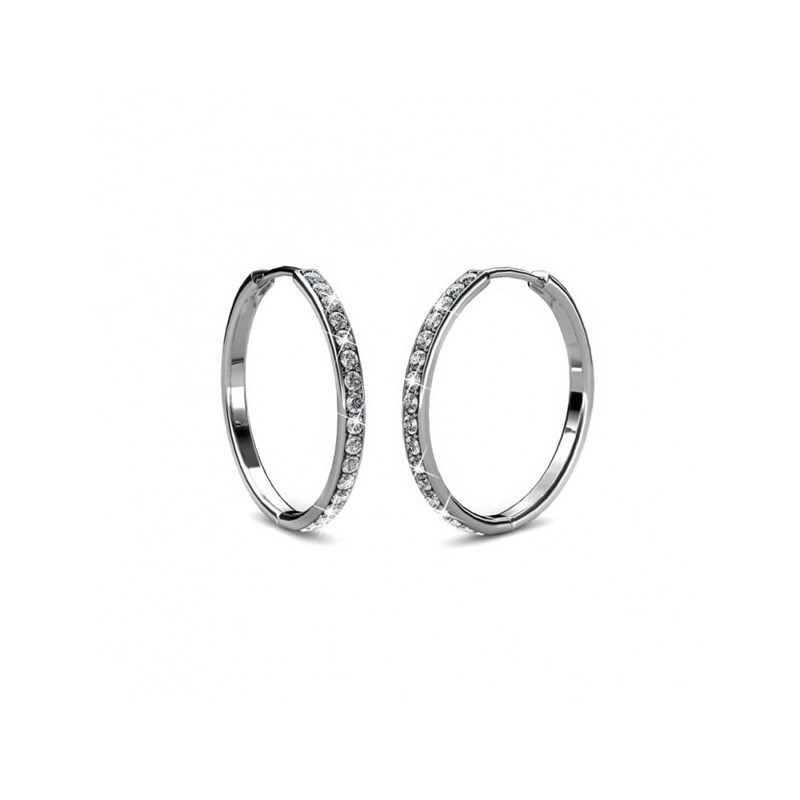 Boucles d'oreilles Chic - Argenté et Cristal