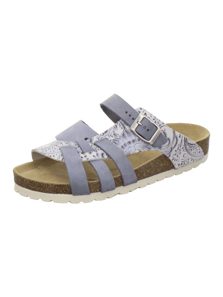 Pantoletten Damen Kralle aqua
