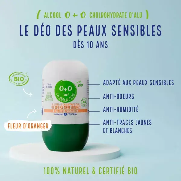 Desodorante Infantil Orgânico de Flor de Laranjeira Poupina 50ml