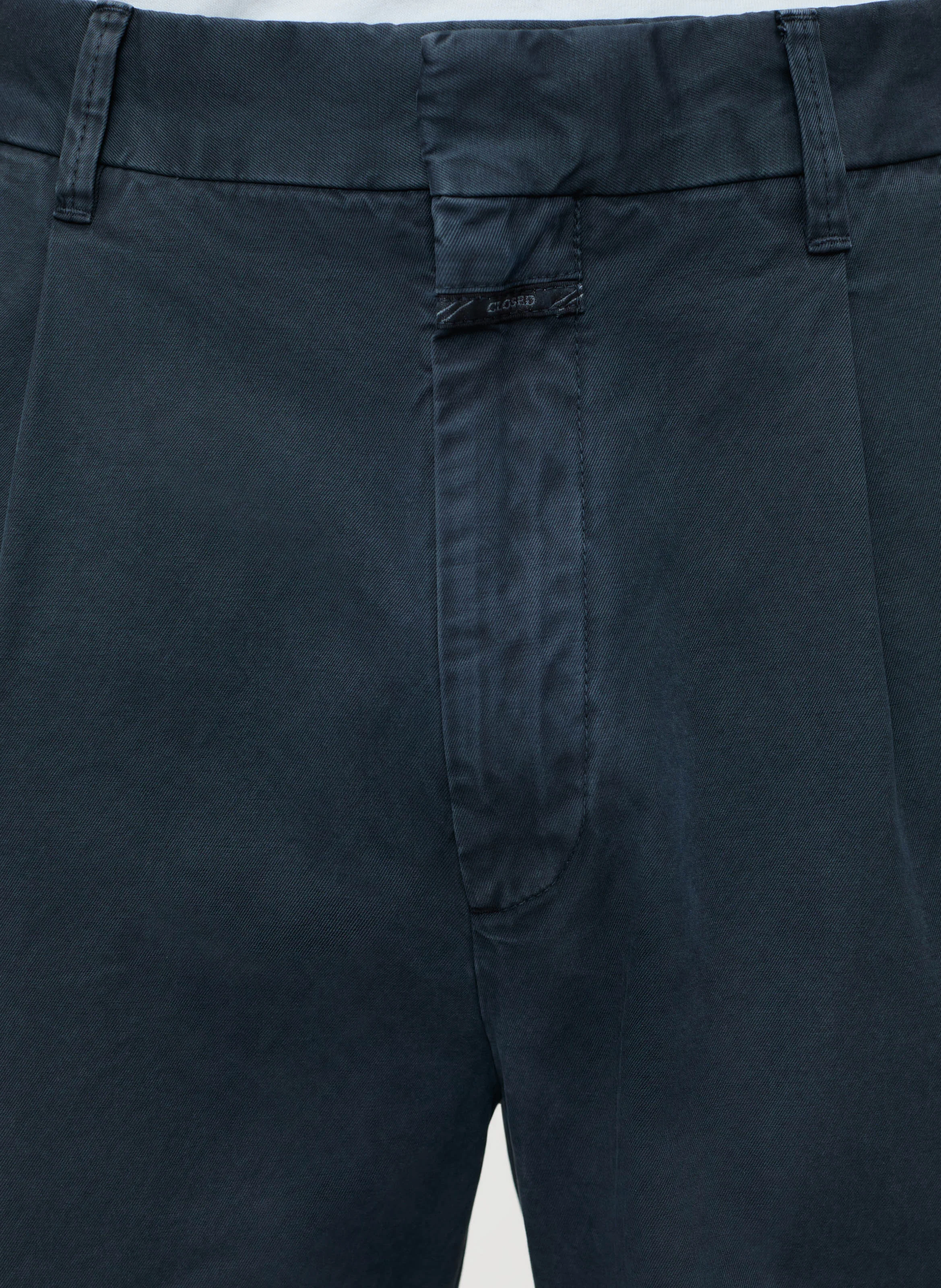 BLOMBERG - Pantalon large en sergé de coton | Bleu