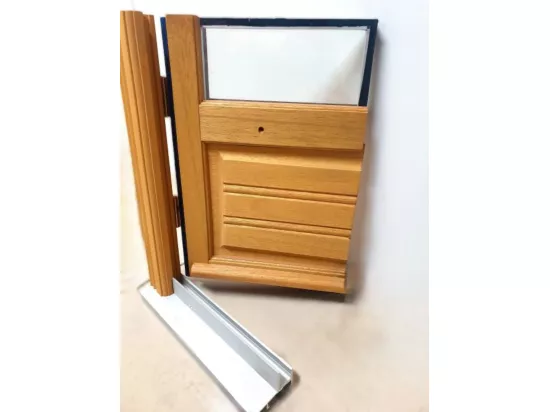 Porte Fenetre Bois 2 Vantaux H215 X L140 Cotes Tableau + Poignée Et Barillet (ref 01245f924) Gd Menuiseries
