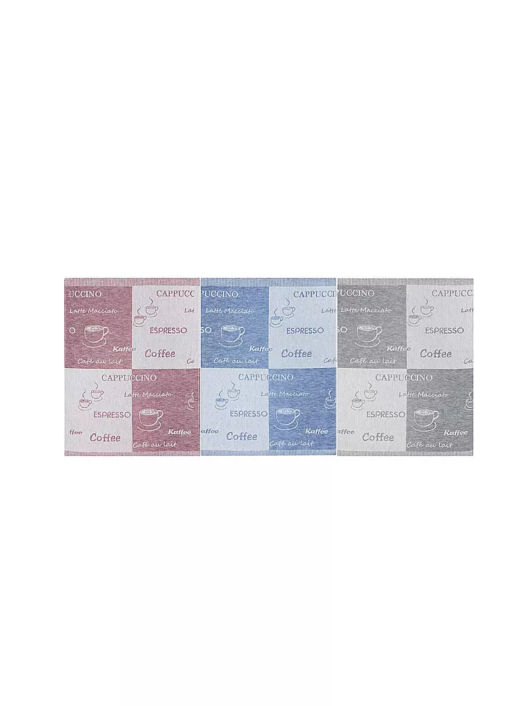 KRACHT Halbleinen Jacquardtuch 3er Pkg Coffee bunt
