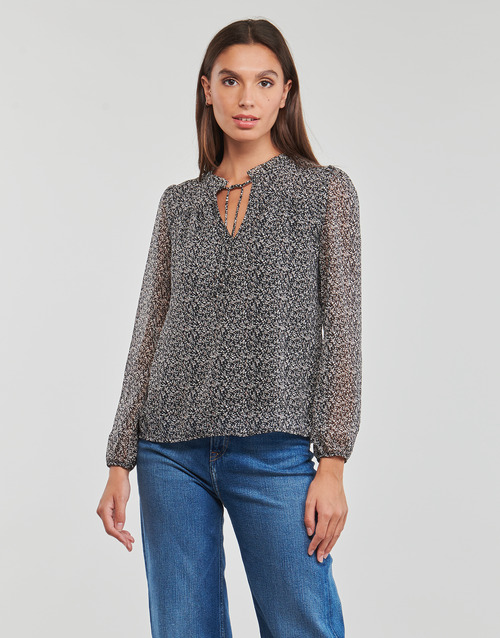 Only - ONLDITSY L/S BLOUSE WVN - Noir