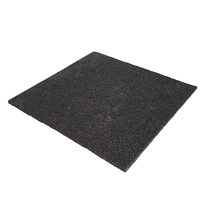 Plaque anti-vibration en caoutchouc noir Diall