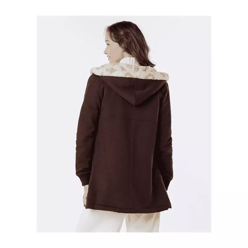 Veste femme RIPCURL New Vamos Long Fleece Dark Brown
