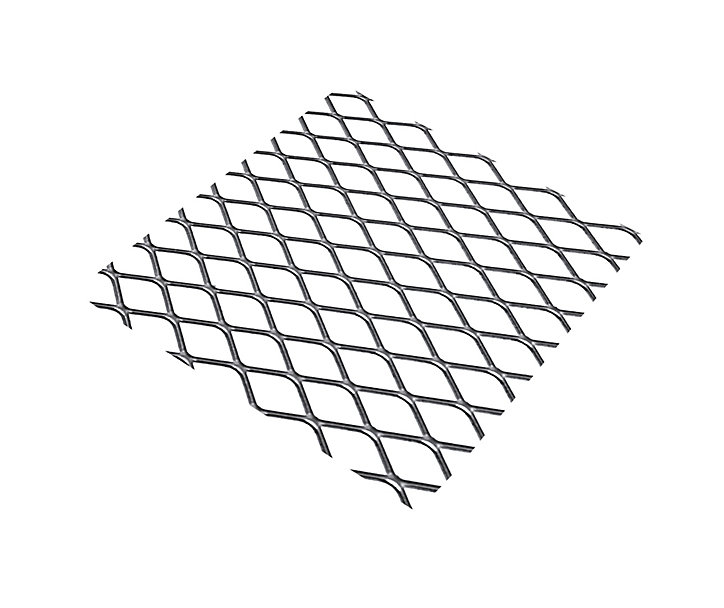 Tôle métal déployé acier brut Mailles 6 x 3,3 mm, 100 x 50 cm