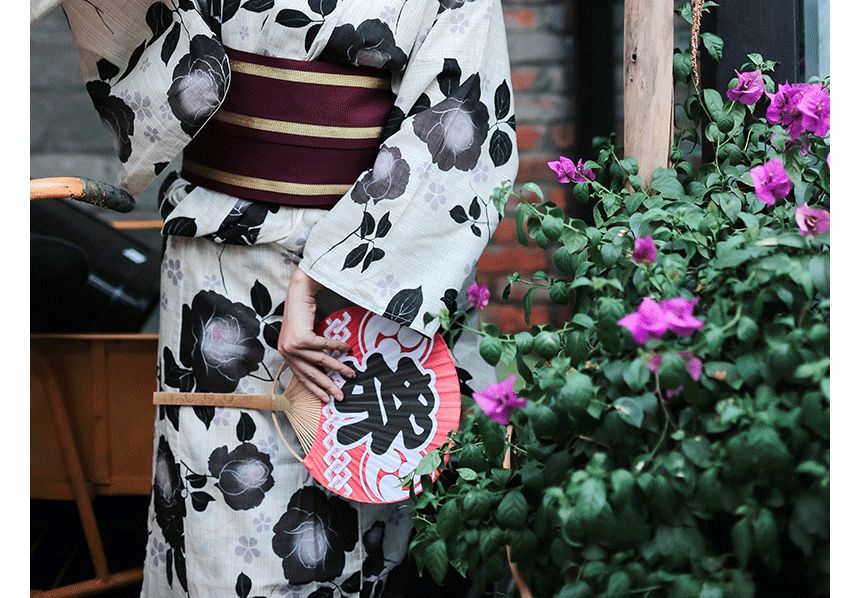 Bloomsoon - Kimonokostuum / set met bloemenprint