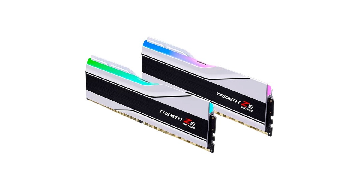 G.Skill64 GB DDR5-6000 kit werkgeheugen  (Wit, F5-6000J3636F32GX2-TZ5NRW, Trident Z5 Neo RGB, XMP, AMD EXPO)
