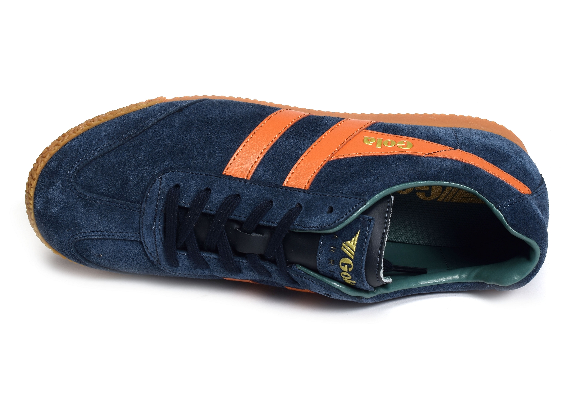 Harrier suede trainers marine orange