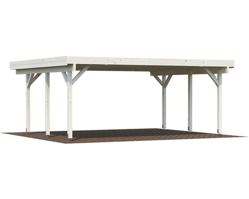 Dubbele carport Palmako Karl 20,6 m² 600x512 cm dompelgegrond