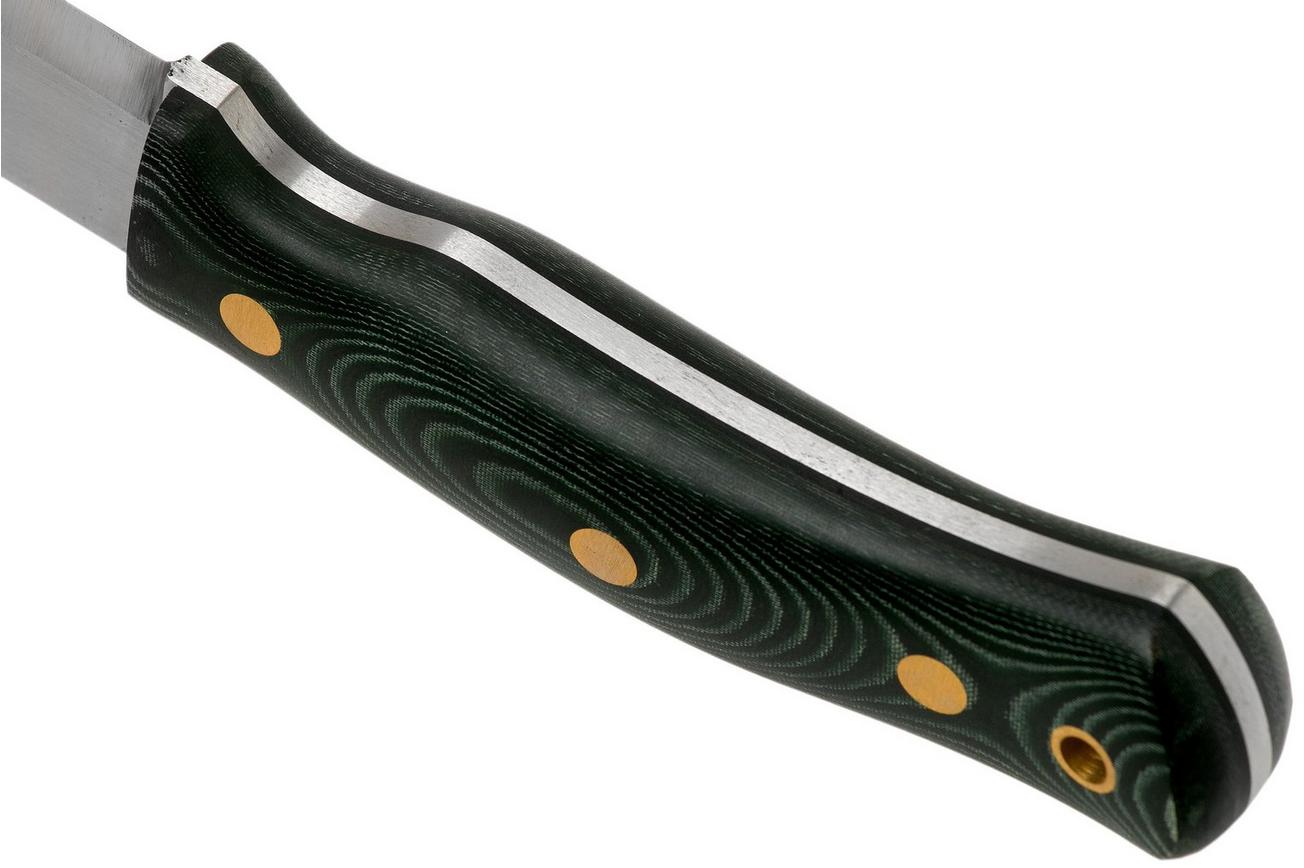 Casström No. 10 Swedish Forest Knife Green Micarta, K720 Scandi Grind 13123 met firesteel