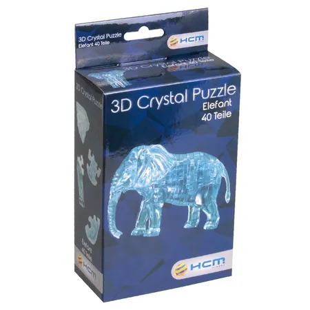 HCM Kinzel Crystal Puzzle - Elefant, 40 Teile