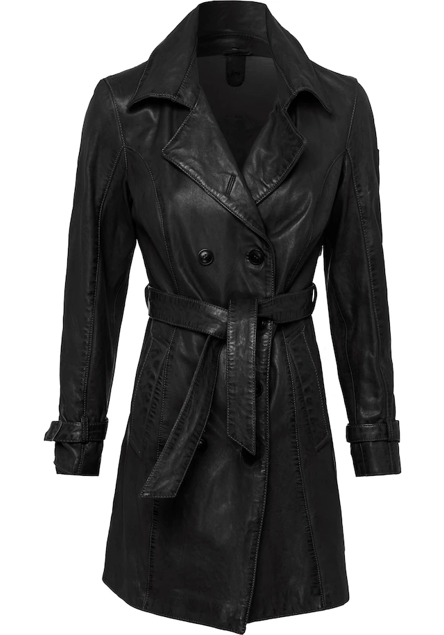 Mauritius Ledermantel »GWTaresa«, 2 Stk. Leder-Trenchcoat mit Bindegürtel