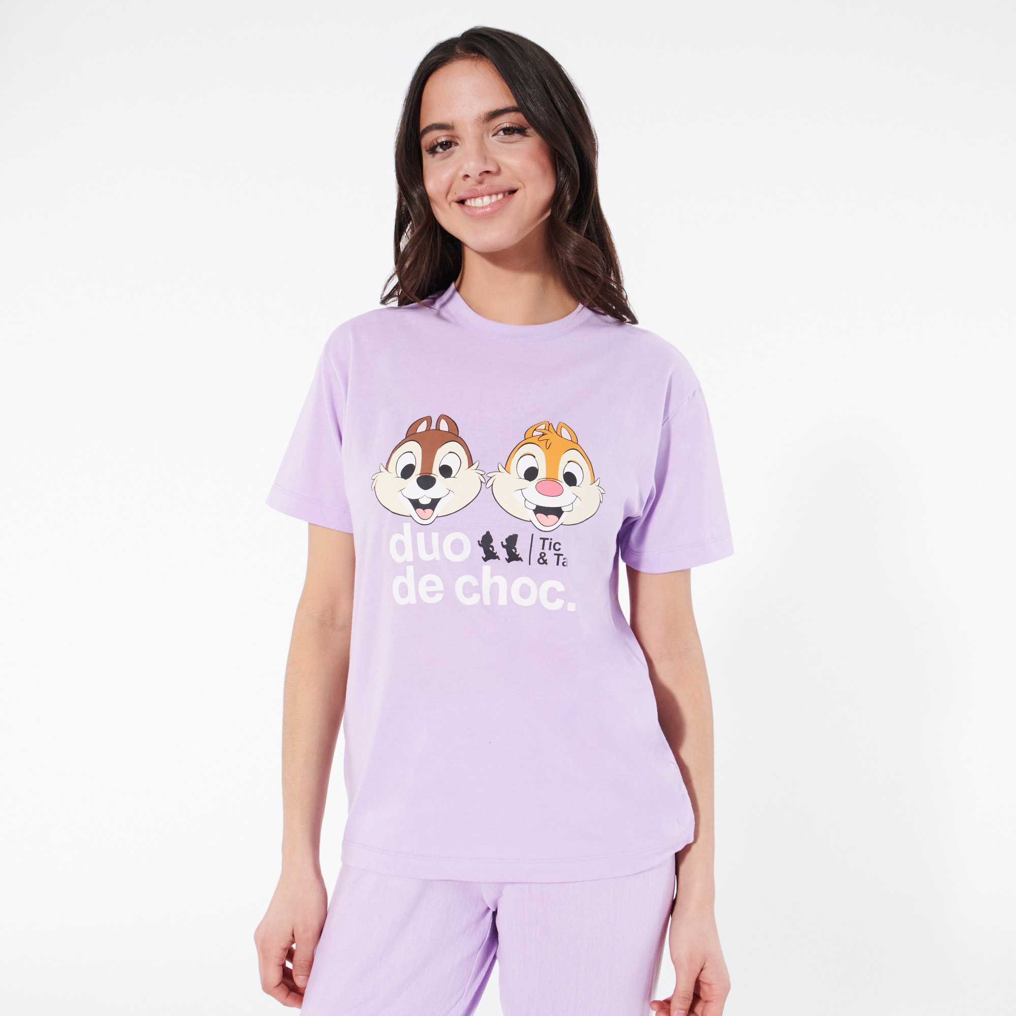 T-shirt imprimé Tic et tac en jersey