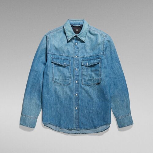 G-Star Raw - D23006 D303 DAKOTA SHIRT-B890 FADED CADET BLUE Azul