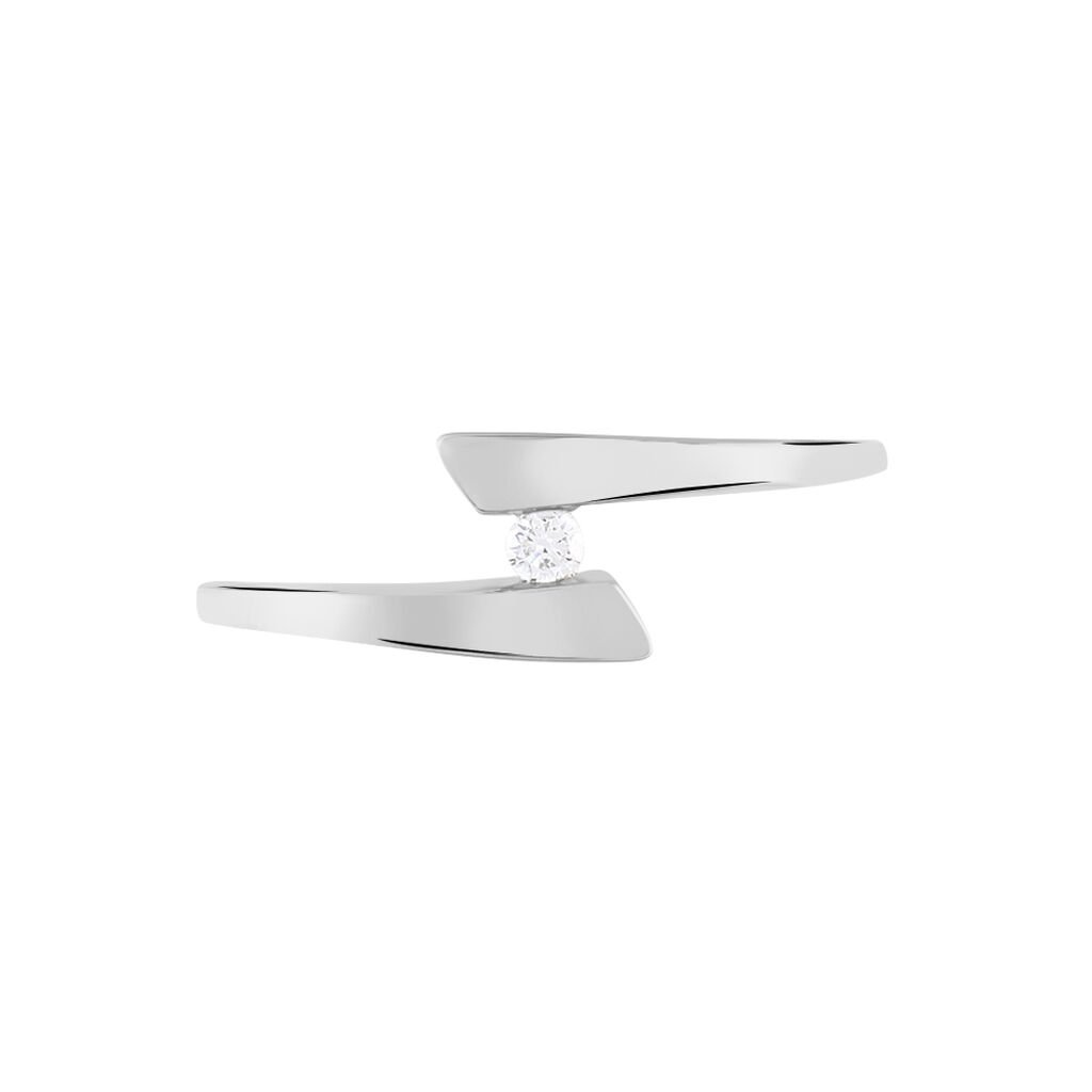 Bague Solitaire Vinca Or Blanc Diamant