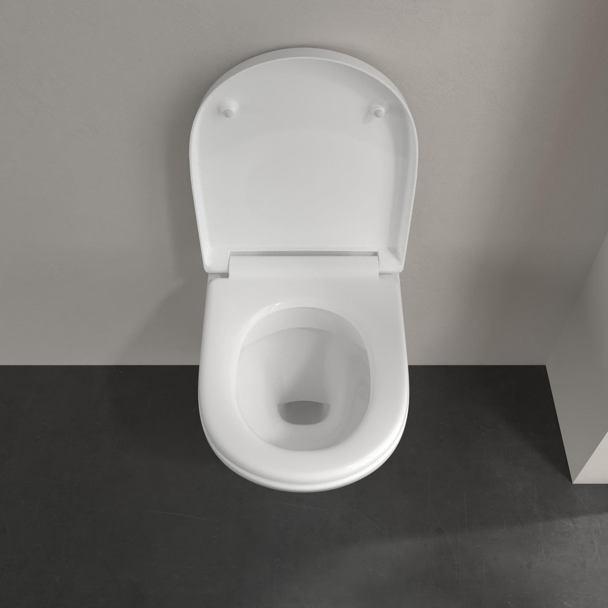 Villeroy & Boch O.novo compact randloos toilet CeramicPlus met softclose zitting wit glans