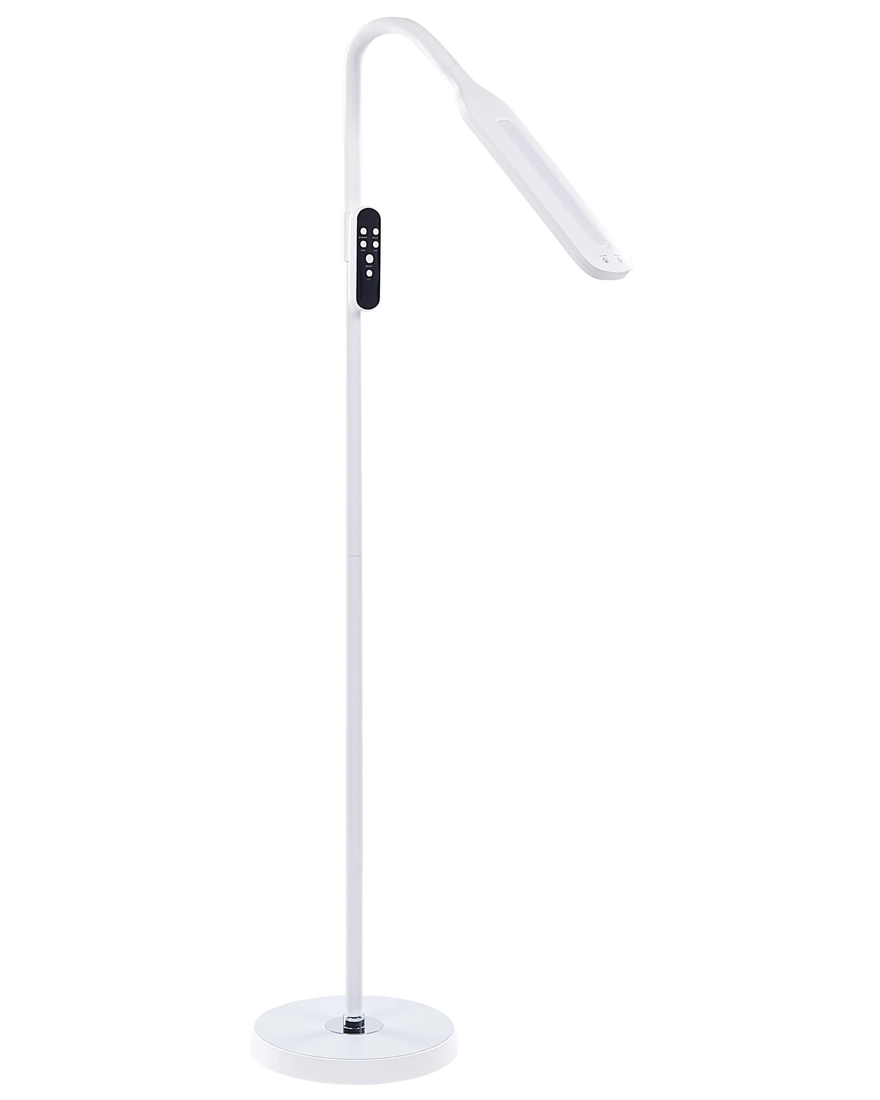 LED staande lamp ARIES met afstandsbediening met dimmer Metaal Wit