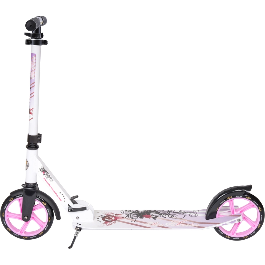 Star Scooter Roller 205mm XXL Trittbrett weiß, lila