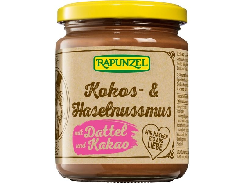 Rapunzel Brotaufstrich Kakao & Haselnussmus 250 g Biologisch zertifiziertes Kakaomus