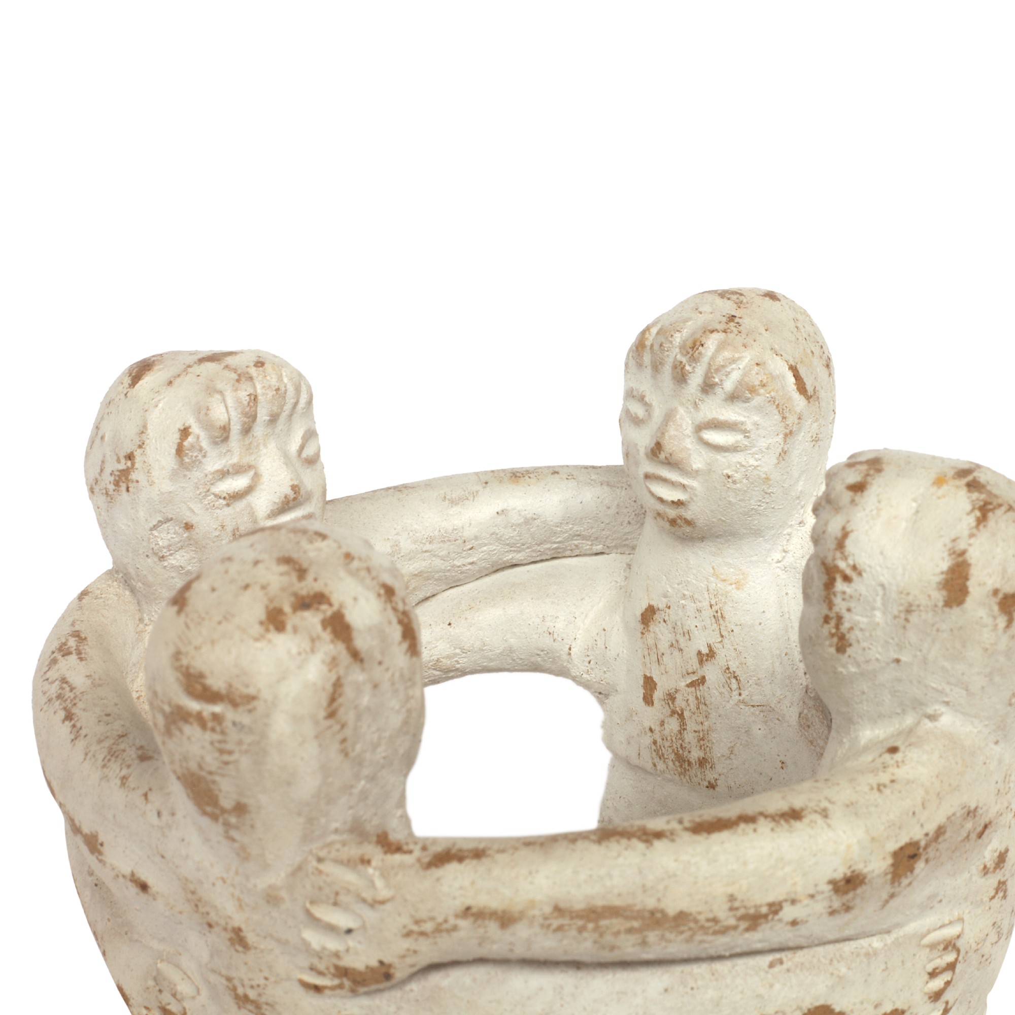 Kerzenhalter 'Friendship Circle 4', weiß, Ø 14 cm, H 12 cm von fischer's lagerhaus