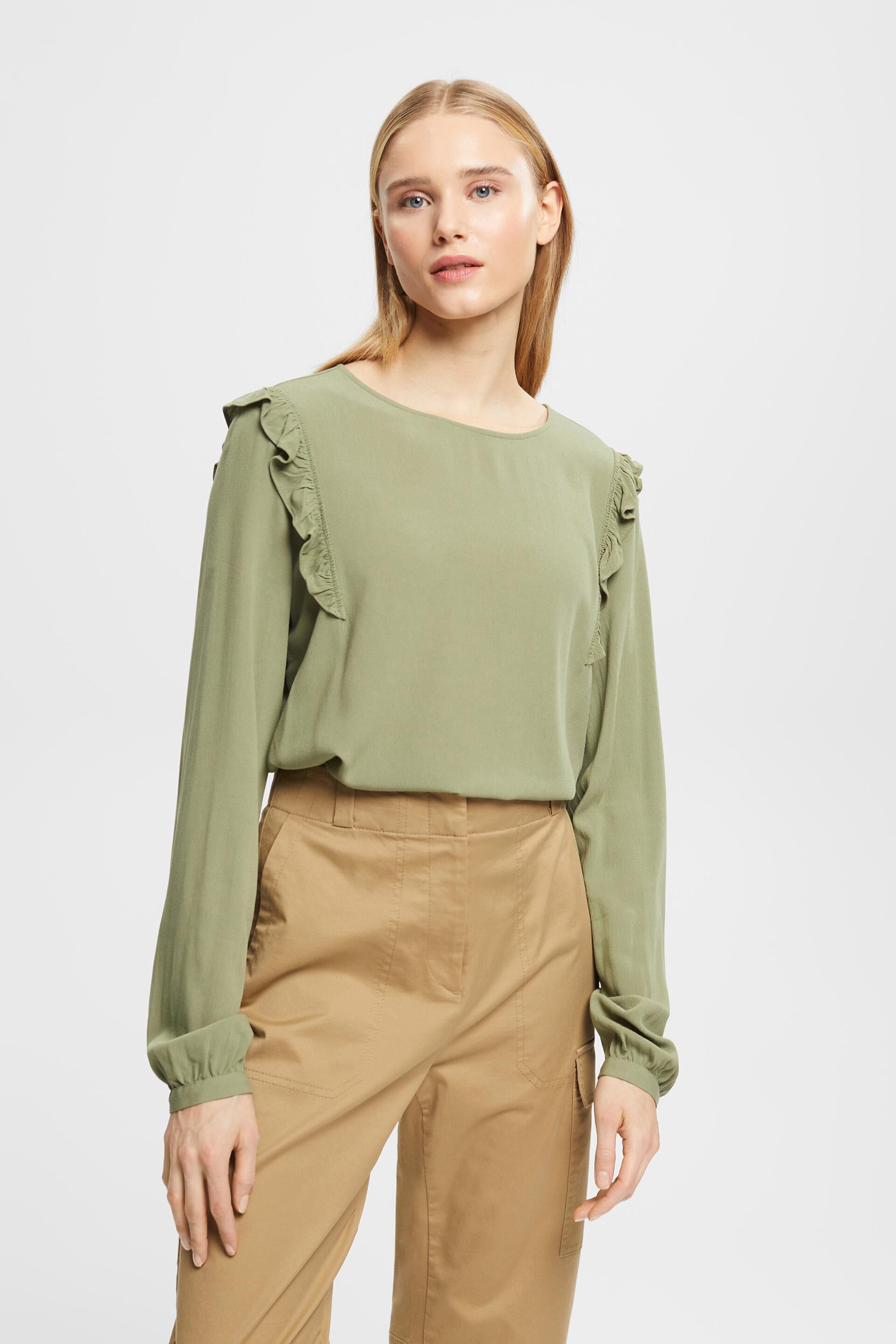 Blouse à effet froncé