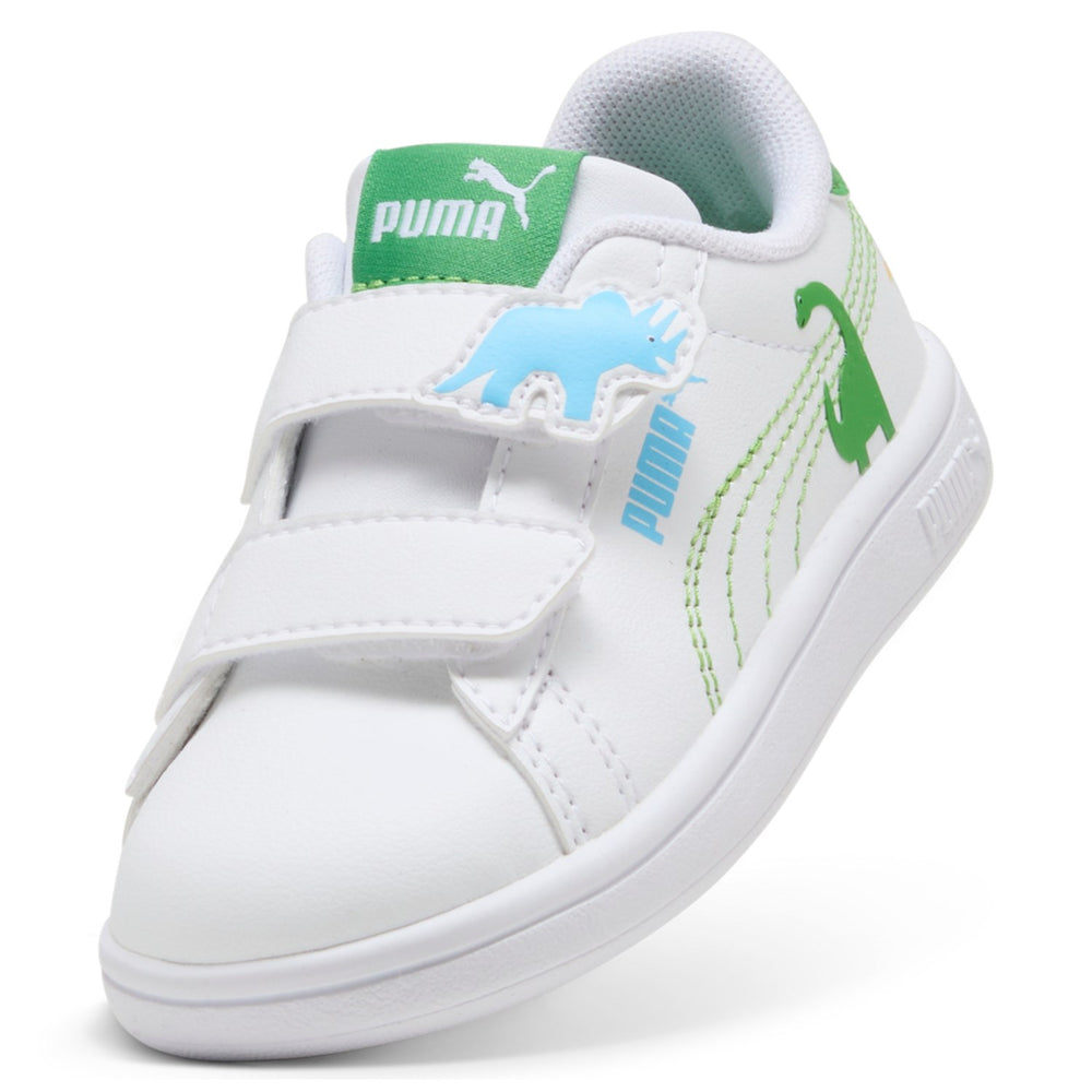 Køb Puma White-Green Fruit-Vibrant Blue Puma Smash 3.0 Dino V Inf