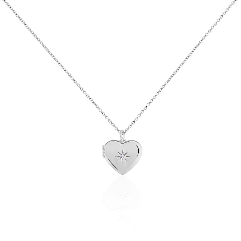 Collier Cahida Argent Blanc Oxyde De Zirconium