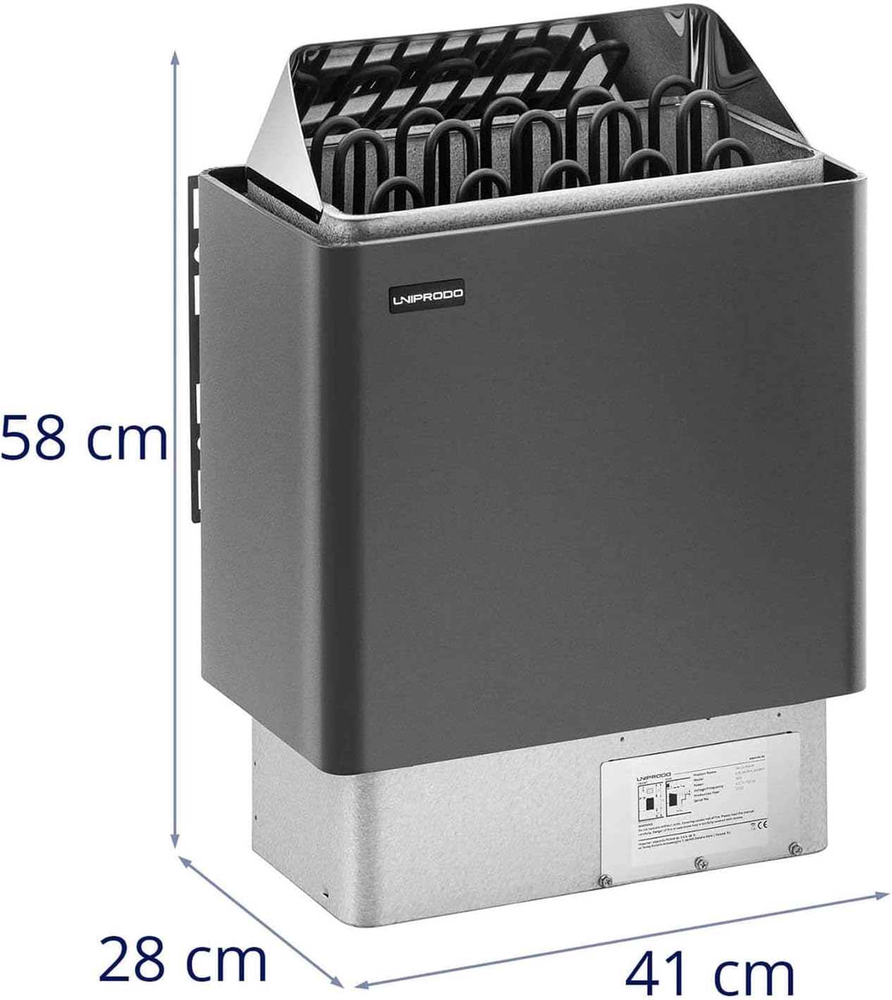 UNI_SAUNA_G9.0KW Saunaofen 9 kW 30 bis 110 °C Überhitzungsschutz Thermostat Saunaheizung elektrisch