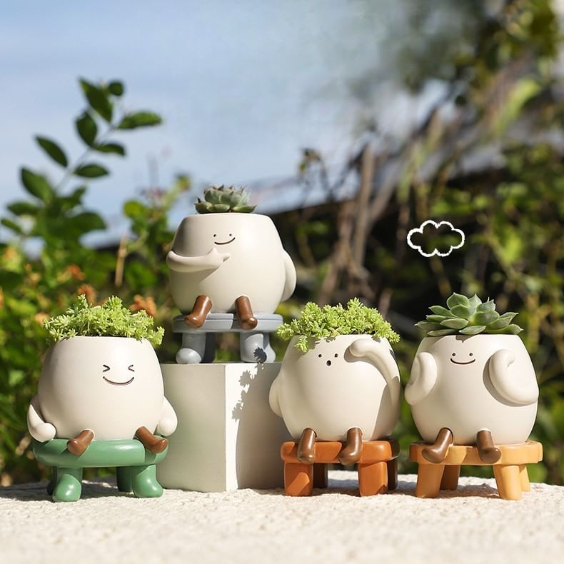 Coolkiss - Cartoon Mini Tuinpot Ornament (Diverse Ontwerpen)