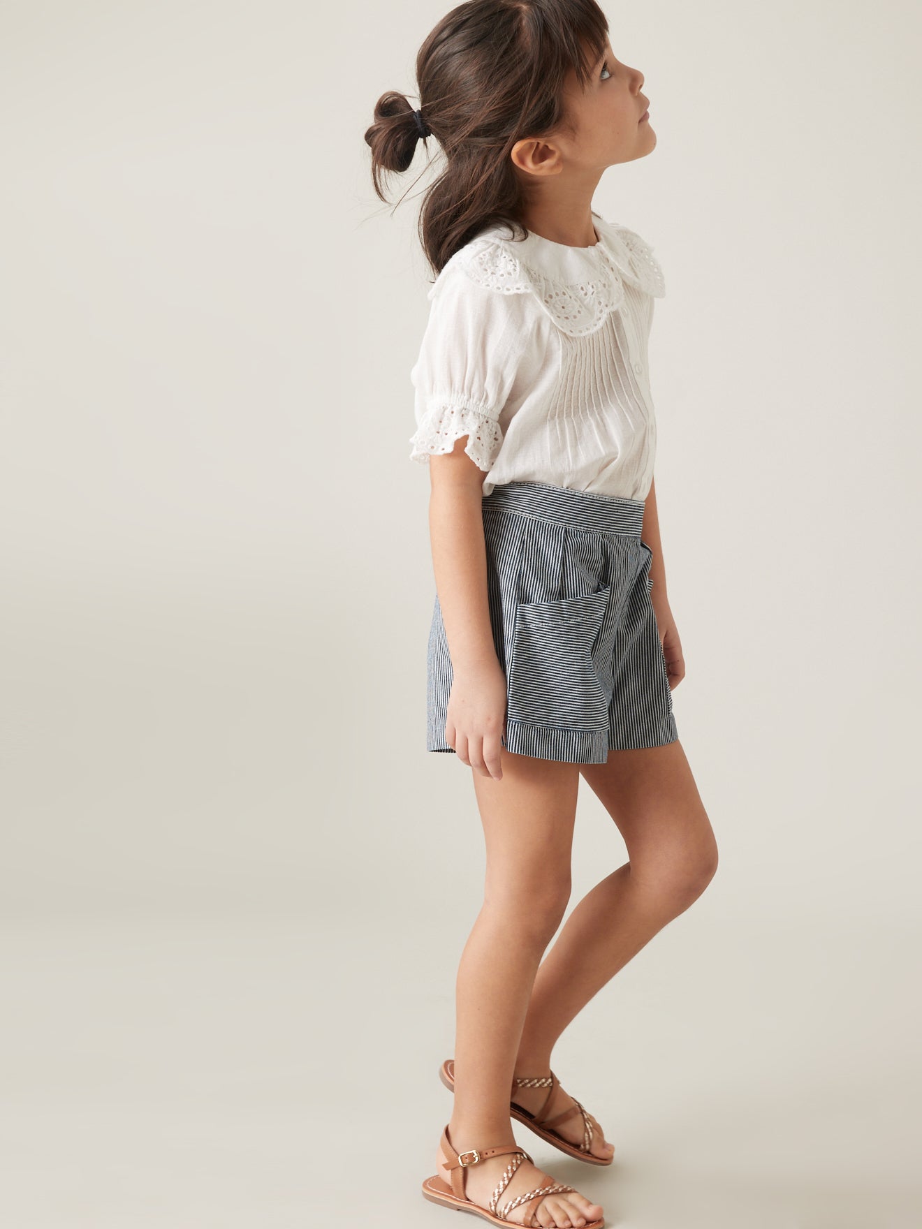 Blouse Fille avec broderie anglaise