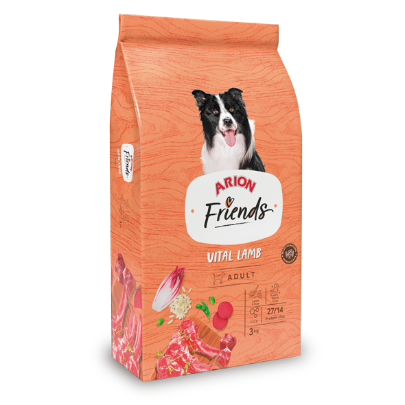 Arion Friends VITAL - croquettes Vital Agneau  pour chiens adultes: Agneau protéiné pour une alimentation appétissante & nourrissante