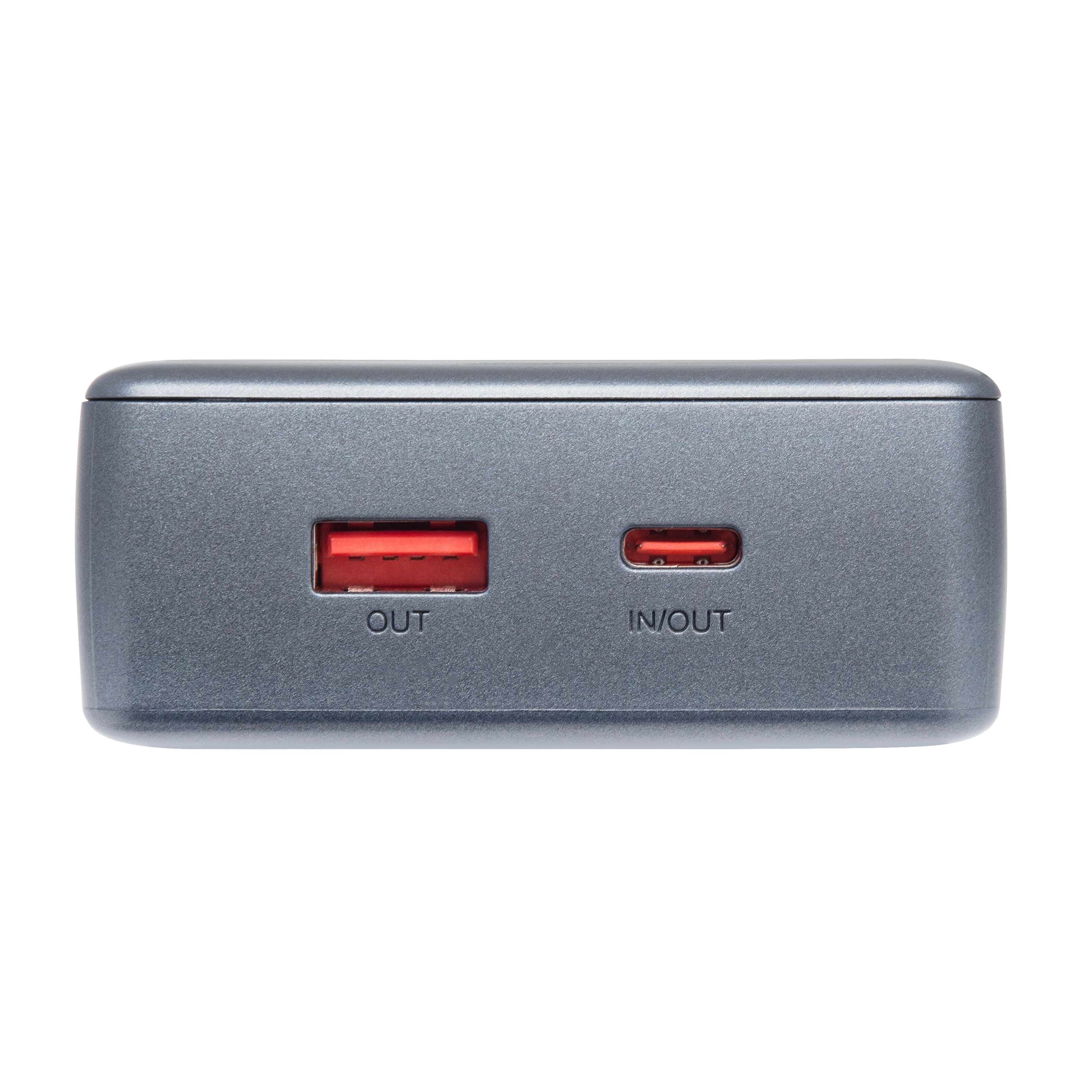 Linocell Powerbank 20000 mAh med lading Grå