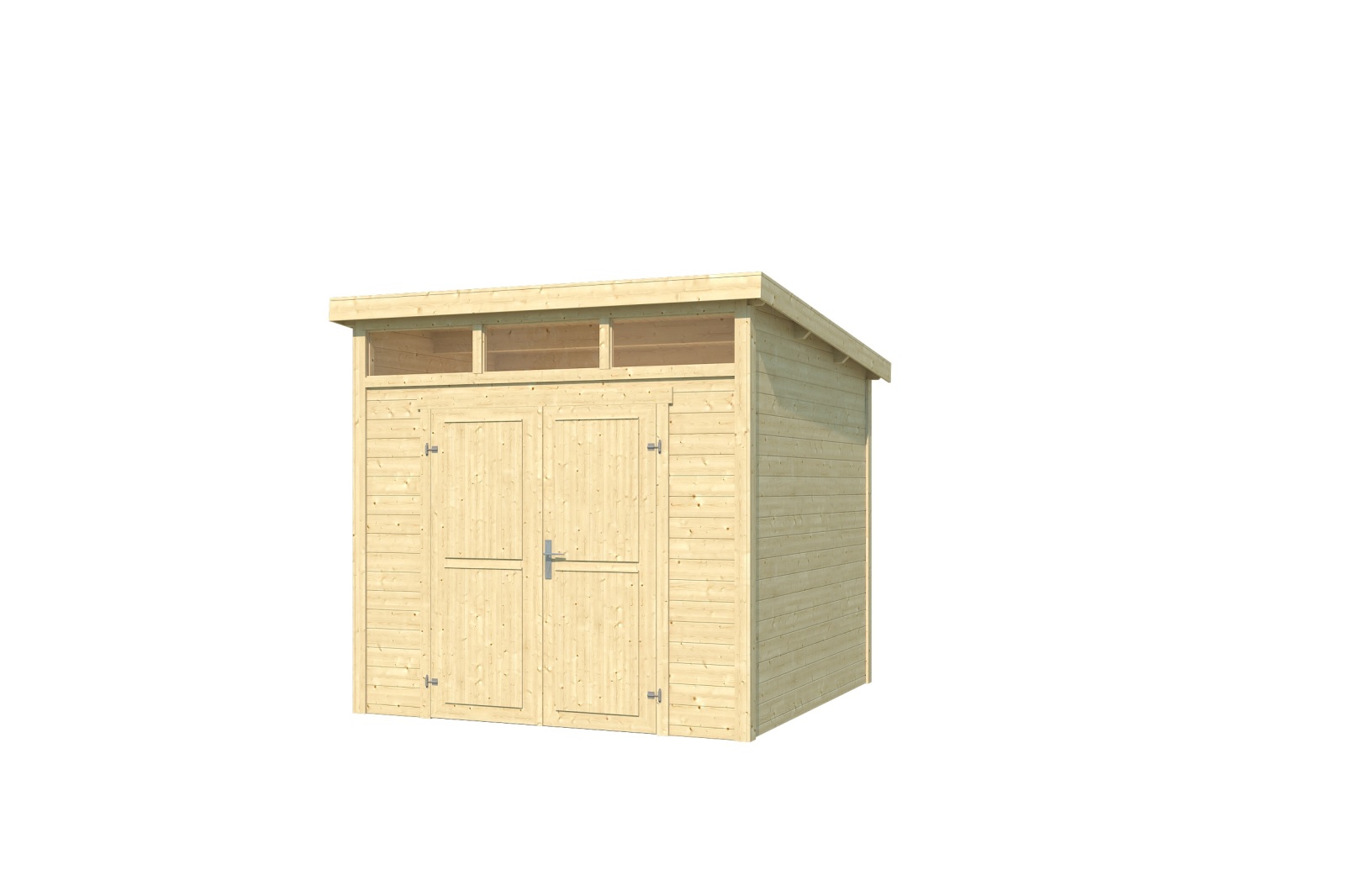 Gartenhaus KIBO 3 - Fichte massiv - naturbelassen - 250x250 cm