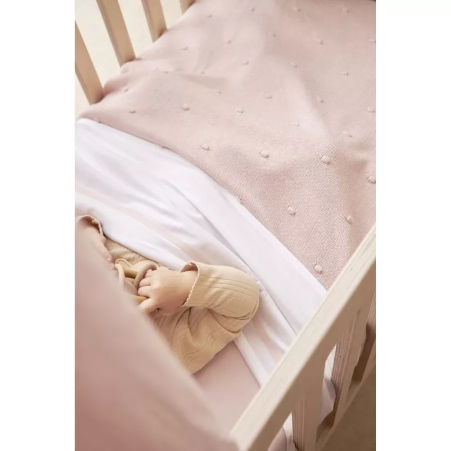 MEYCO Babydecke klein Mini Knots Soft Pink 75 x 100 cm