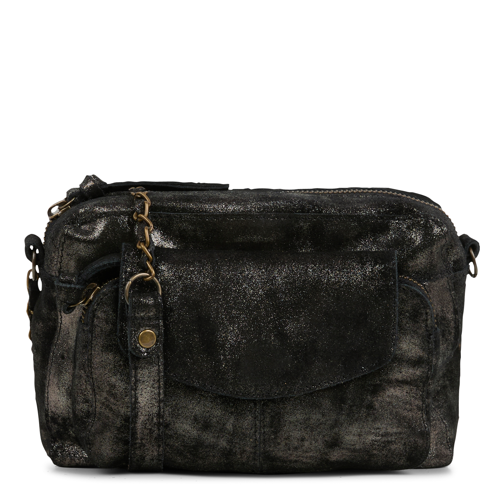 NAINA - Sac bandoulière en cuir | Argent
