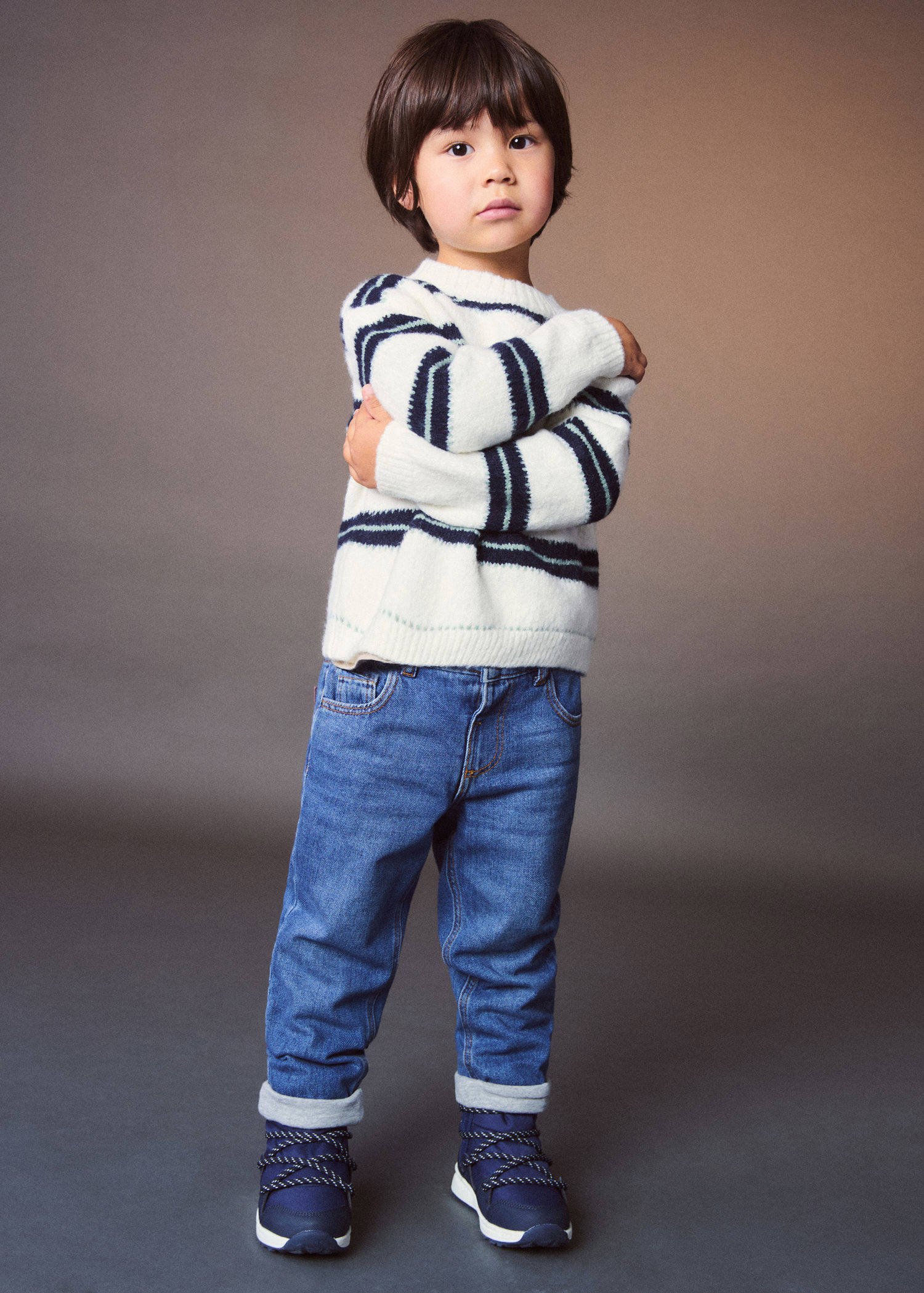 Mango Kids snowboots donkerblauw
