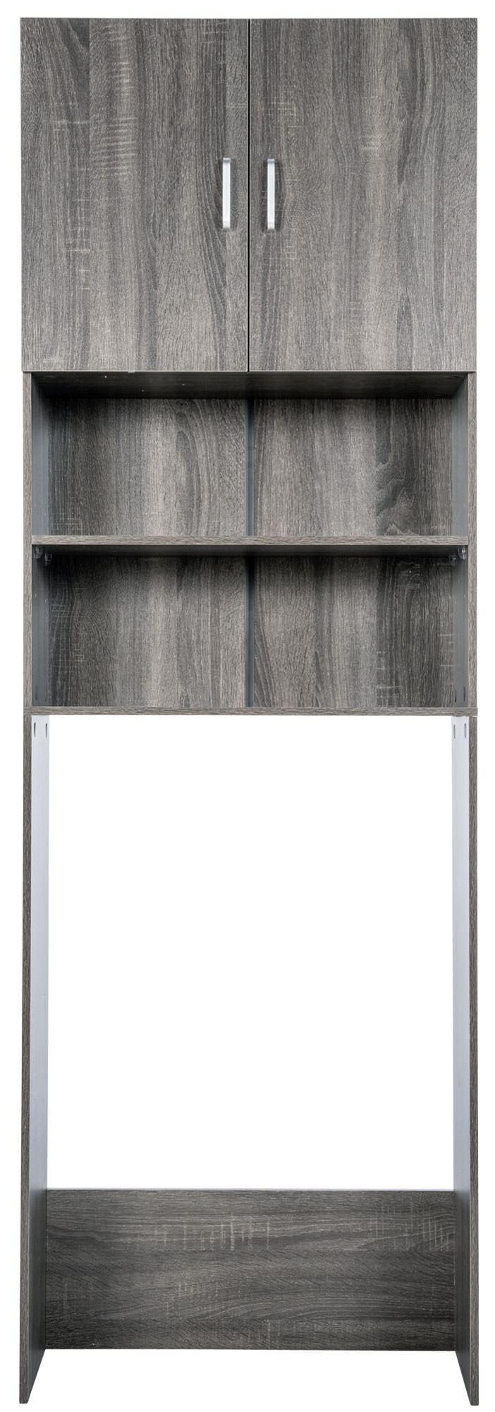 CLP Waschmaschinenregal Gardiner Mit Türen I Toilettenschrank Mit Staufach I Badschrank Aus Holz