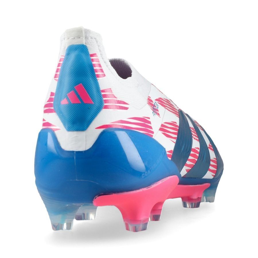 adidas Predator Elite Laceless FG Reemergence - Blanc/Bleu/Rose
