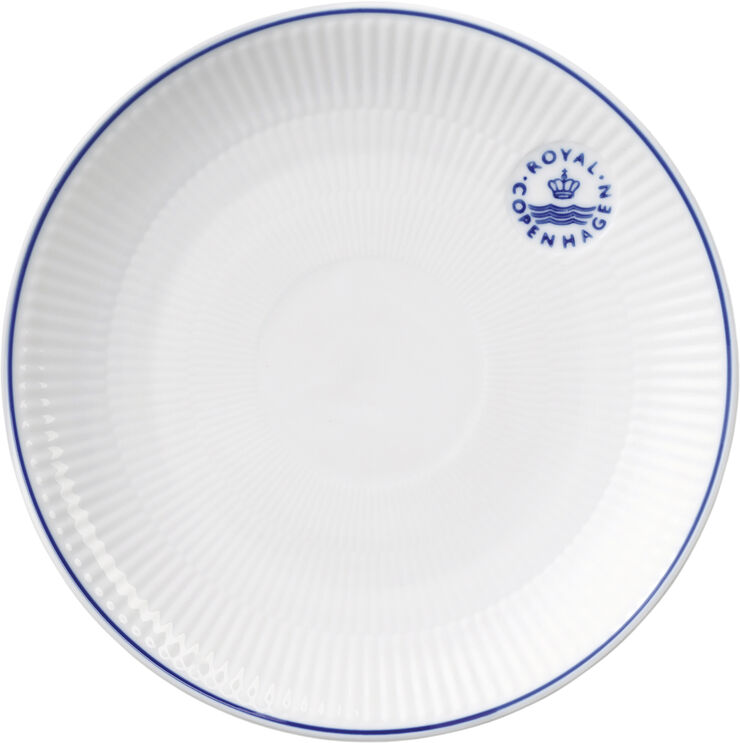 Royal Copenhagen Blueline Coupe tallerken 19 cm Hvid