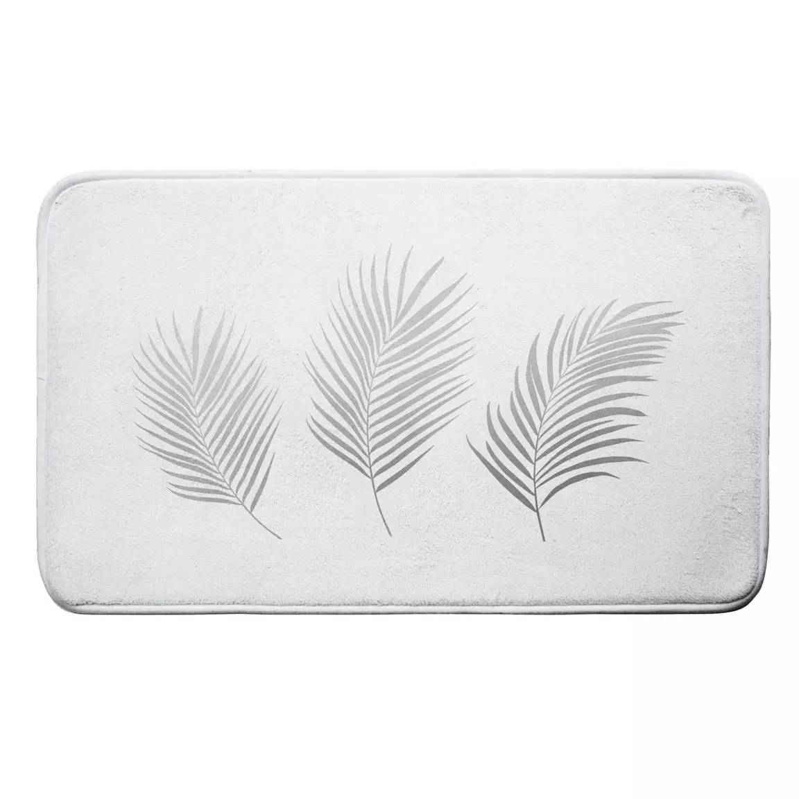 Tapis de bain microfibre (45 x 75 cm) Orbella Blanc et argent