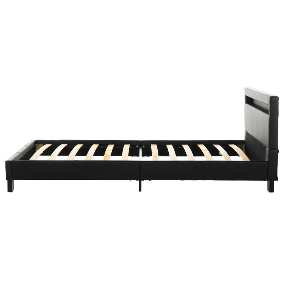 HOME DELUXE LED bed ASTRO zwart 90 x 200 cm