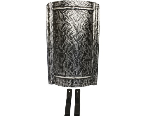 Gehamerd kachelscherm, 90 cm, zwart en zilver