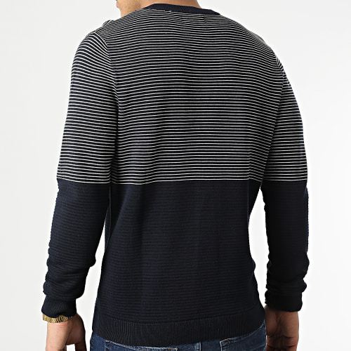 Pull A Rayures Bwo Jasper Bleu Marine