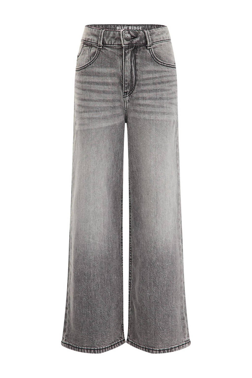 WE Fashion high waist wide leg jeans grey denim