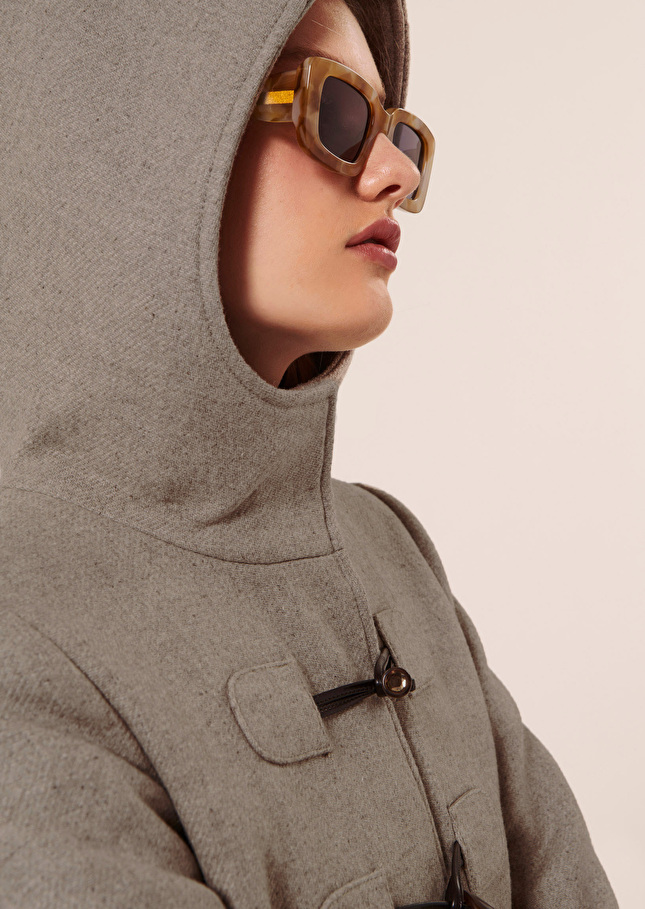 Manteau Manoellibeige en drap caban