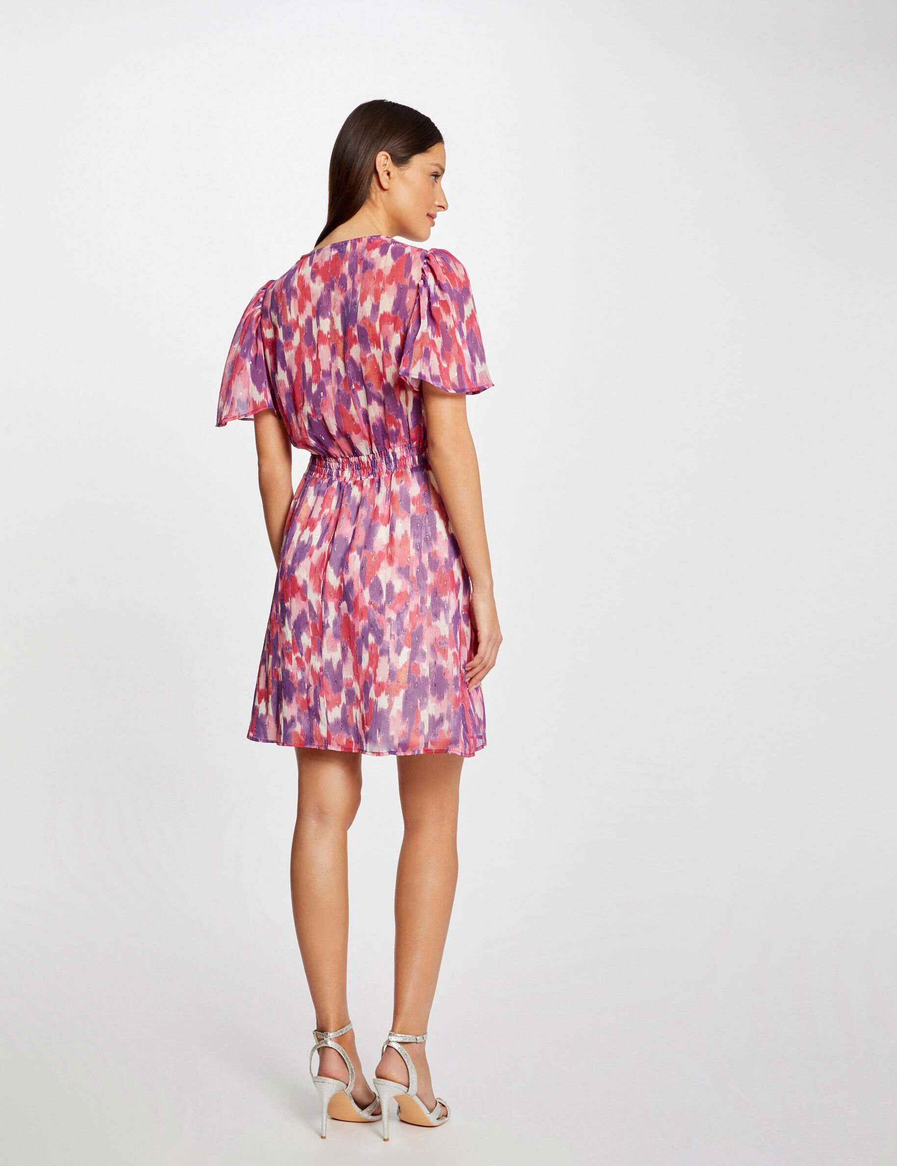 Robe patineuse imprimé abstrait multico femme - multico